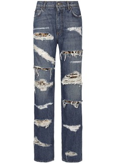 Dolce & Gabbana distressed-effect straight-leg jeans