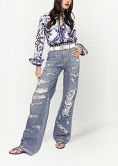 Dolce & Gabbana distressed flared jeans