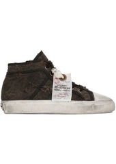 Dolce & Gabbana patchwork-denim mid-top sneakers