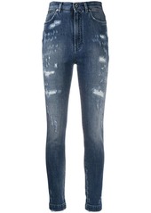 Dolce & Gabbana Audrey ripped high-waisted jeans