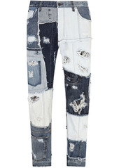Dolce & Gabbana distressed patchwork jeans