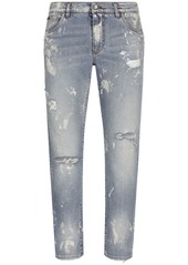 Dolce & Gabbana distressed slim-fit jeans