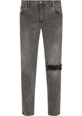 Dolce & Gabbana distressed slim-fit jeans