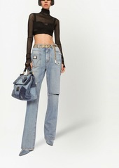 Dolce & Gabbana distressed patchwork-denim jeans