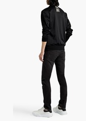 Dolce & Gabbana - Appliquéd satin-jersey jacket - Black - IT 46
