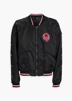 Dolce & Gabbana - Appliquéd shell bomber jacket - Black - IT 48