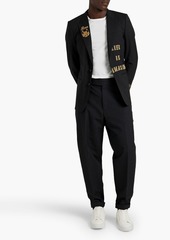 Dolce & Gabbana - Appliquéd wool-blend blazer - Black - IT 44