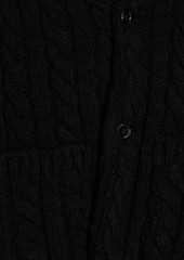 Dolce & Gabbana - Bouclé and cable-knit wool-blend cardigan - Black - IT 46