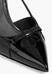 Dolce & Gabbana - Bow-detailed cutout leather pumps - Black - EU 38.5