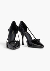 Dolce & Gabbana - Bow-detailed cutout leather pumps - Black - EU 38.5