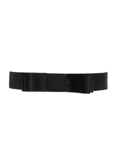 Dolce & Gabbana - Bow-Detailed Satin Belt - Black - IT 40 - Moda Operandi