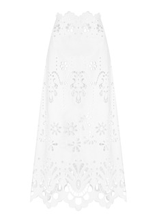 Dolce & Gabbana - Broderie Anglaise Cotton Maxi Skirt - White - IT 40 - Moda Operandi