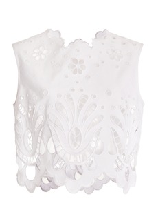 Dolce & Gabbana - Broderie Anglaise Cotton Top - White - IT 40 - Moda Operandi