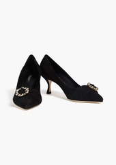 Dolce & Gabbana - Buckle-embellished suede pumps - Black - EU 37