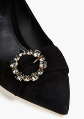 Dolce & Gabbana - Buckle-embellished suede pumps - Black - EU 37