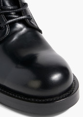 Dolce & Gabbana - Buckled glossed-leather combat boots - Black - EU 36.5