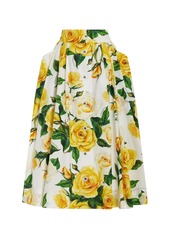 Dolce & Gabbana - Button-Down Floral Cotton Midi Skirt - Multi - IT 42 - Moda Operandi