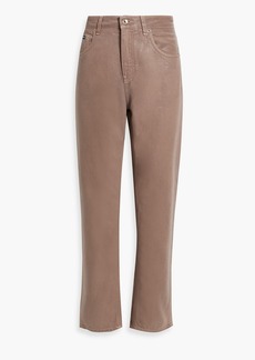 Dolce & Gabbana - Coated high-rise straight-leg jeans - Pink - IT 48