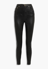 Dolce & Gabbana - Coated stretch-cotton skinny pants - Black - IT 44