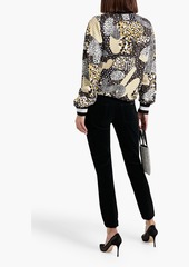 Dolce & Gabbana - Cotton-blend corduroy slim-leg pants - Black - IT 38