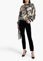 Dolce & Gabbana - Cotton-blend corduroy slim-leg pants - Black - IT 38
