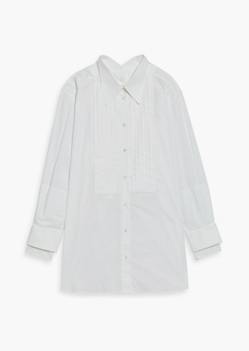 Dolce & Gabbana - Cotton-poplin and piqué shirt - White - IT 38