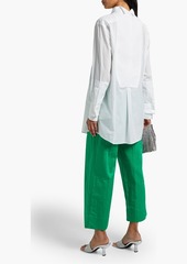 Dolce & Gabbana - Cotton-poplin and piqué shirt - White - IT 38
