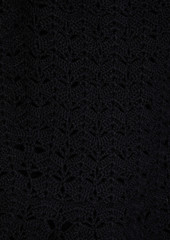 Dolce & Gabbana - Crocheted wool and cashmere-blend midi dress - Black - IT 36