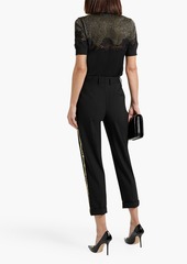 Dolce & Gabbana - Cropped wool-blend crepe tapered pants - Black - IT 38