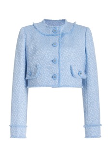 Dolce & Gabbana - Cropped Wool Tweed Jacket - Blue - IT 44 - Moda Operandi