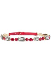 Dolce & Gabbana - Crystal and lizard-effect leather belt - Red - S