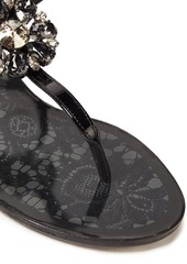 Dolce & Gabbana - Crystal-embellished rubber sandals - Black - EU 35
