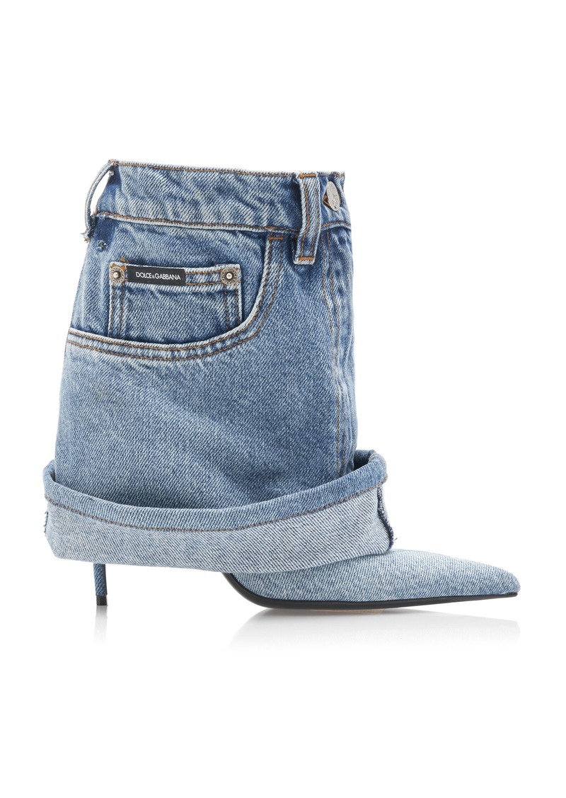 Dolce & Gabbana - Denim Ankle Boots - Blue - IT 37 - Moda Operandi