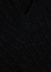 Dolce & Gabbana - Distressed bouclé-knit wool-blend sweater - Black - IT 44
