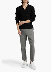 Dolce & Gabbana - Distressed bouclé-knit wool-blend sweater - Black - IT 44