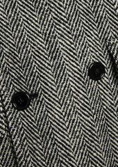 Dolce & Gabbana - Double-breasted herringbone wool-blend tweed coat - Black - IT 46