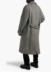 Dolce & Gabbana - Double-breasted herringbone wool-blend tweed coat - Black - IT 46