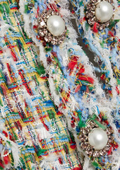 Dolce & Gabbana - Embellished bouclé-tweed jacket - Multicolor - IT 36