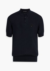 Dolce & Gabbana - Embellished cashmere polo shirt - Blue - IT 50