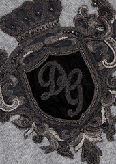 Dolce & Gabbana - Embellished cashmere sweater - Gray - IT 54