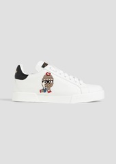 Dolce & Gabbana - Embellished leather sneakers - White - EU 35