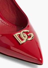 Dolce & Gabbana - Embellished patent-leather slingback pumps - Red - EU 35