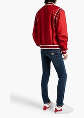 Dolce & Gabbana - Embroidered satin bomber jacket - Red - IT 48