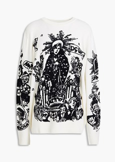 Dolce & Gabbana - Embroidered wool sweater - White - IT 38