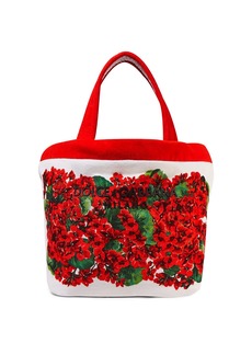 Dolce & Gabbana - Escape Portofino floral-print cotton-blend terry tote - Red - OneSize