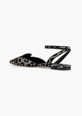 Dolce & Gabbana - Flocked lamé slingback point-toe flats - Metallic - EU 40.5