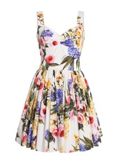 Dolce & Gabbana - Floral Cotton Popline Mini Dress - Multi - IT 42 - Moda Operandi