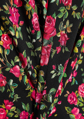 Dolce & Gabbana - Floral-print crepe dress - Red - IT 38
