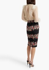 Dolce & Gabbana - Floral-print crepe pencil skirt - Black - IT 38
