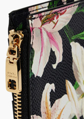 Dolce & Gabbana - Floral-print pebbled-leather cardholder - Black - OneSize